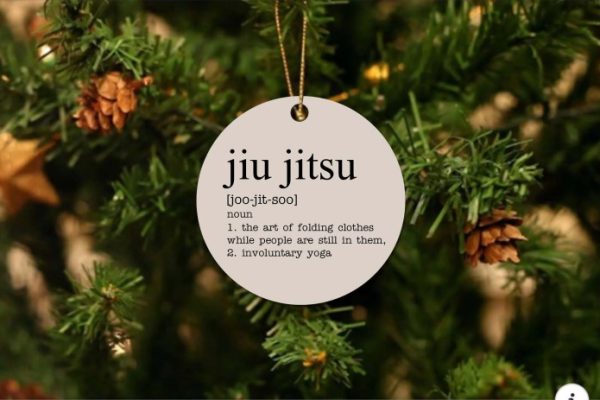 Jiu jitsu christmas ornament