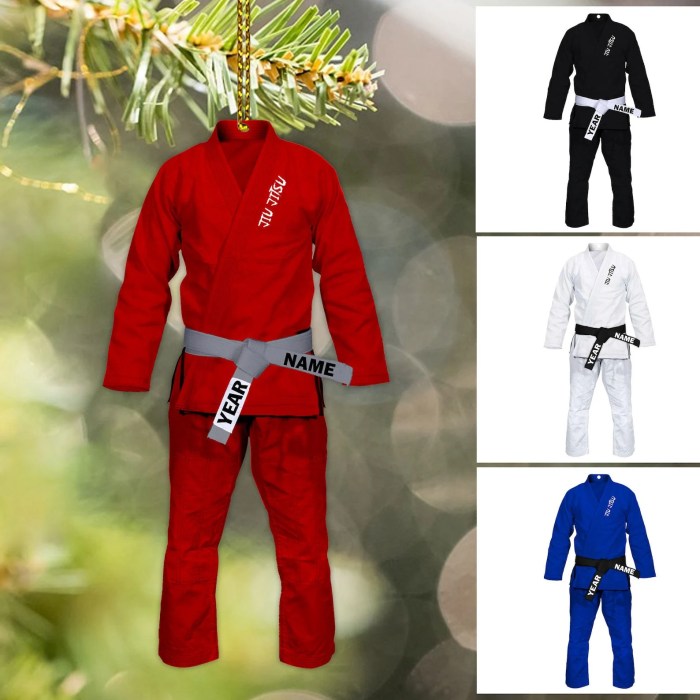 Jiu jitsu christmas ornament