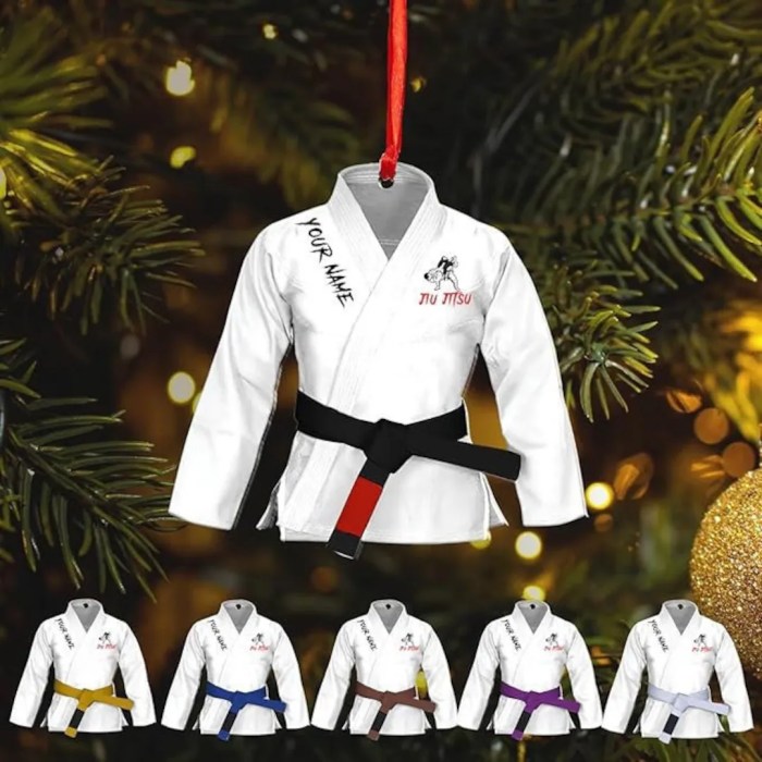 Jiu jitsu christmas ornament